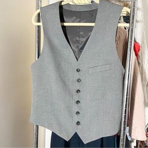 Vintage Banana Republic Gray Oversized Button Up Vest